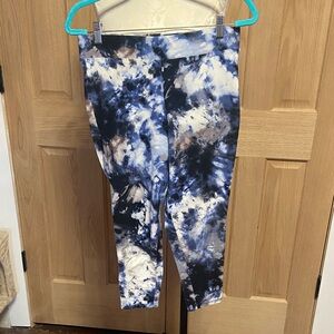 Torrid Blue and Black Tie-Dye Leggings